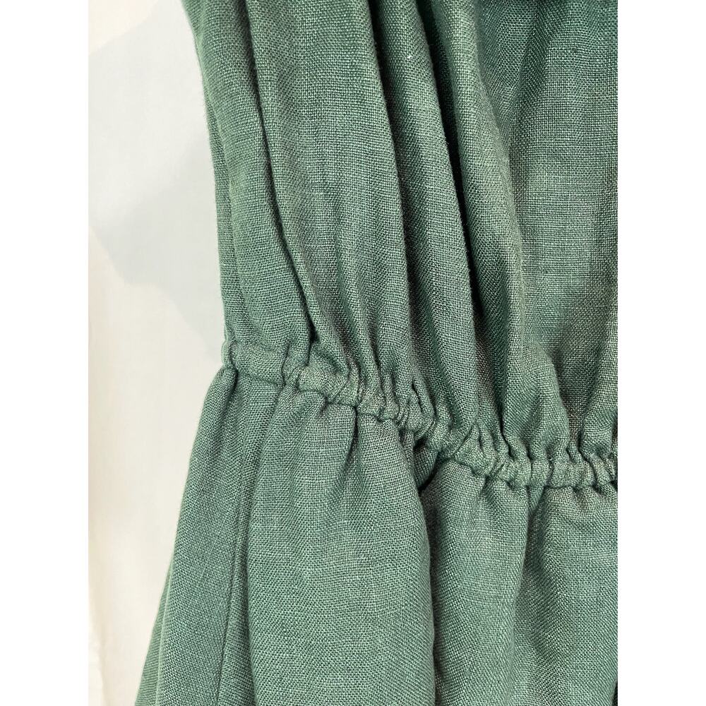 SIR. THE LABEL Size 0 XS 2 Linen Tiered Ruffle Dress Mini Off Shoulder Green - Picture 6 of 8